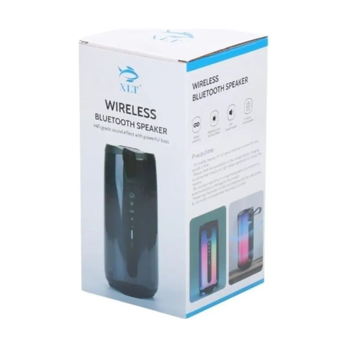 XLT Portable Wireless Speaker (360° Multicolor Lights, Surround Sound)