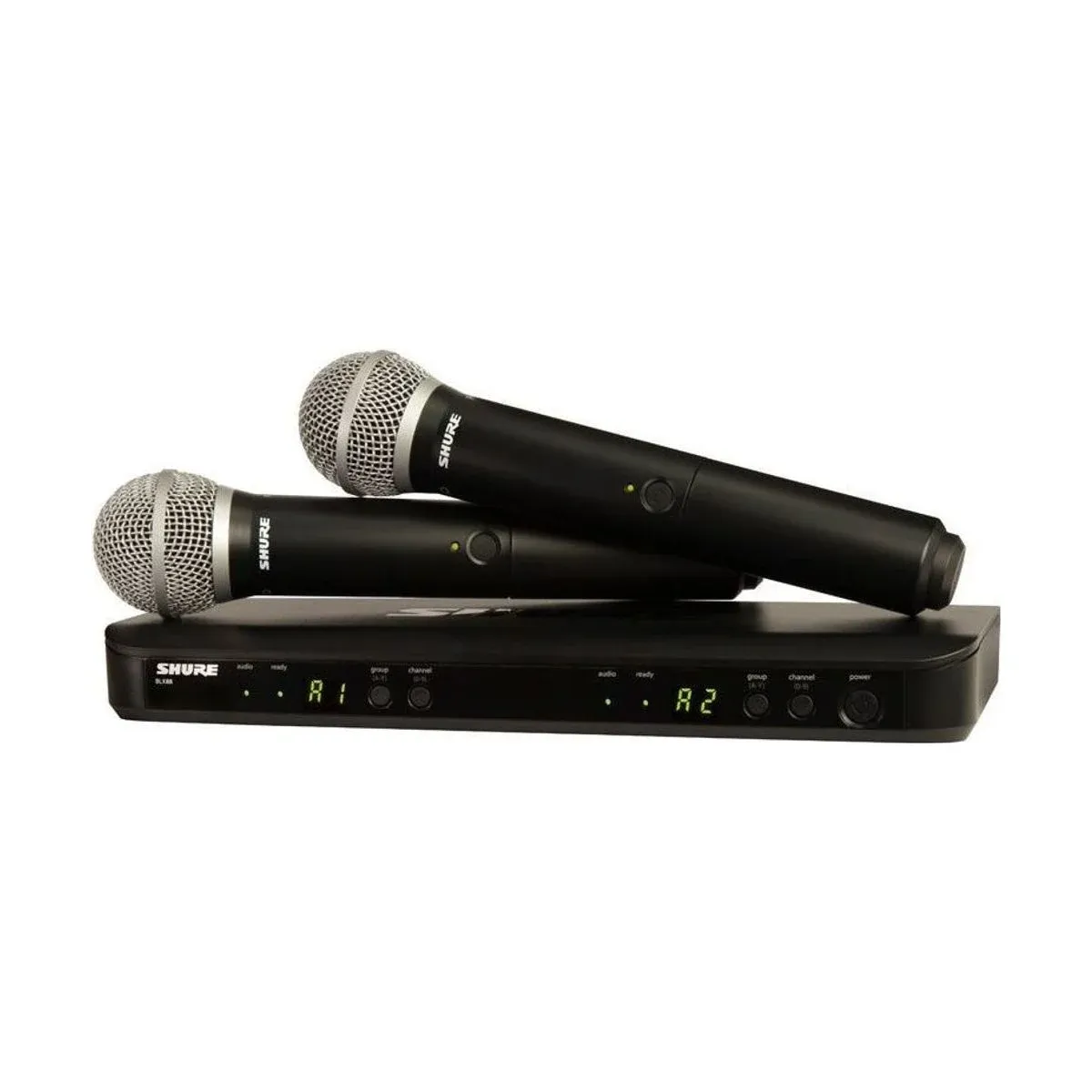 Shure BLX288/PG58 Dual-Channel Wireless Handheld Microphone System (PG58 Capsules, H10: 542-572 MHz)